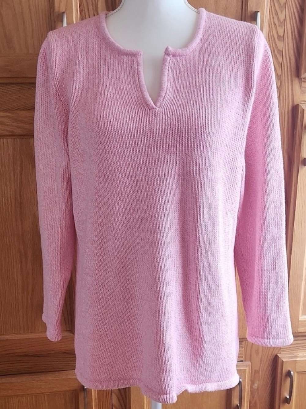 L.L. Bean Pink Sweater 100% Cotton